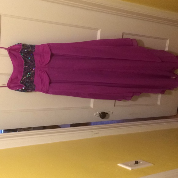 Sequins high low prom dress - Picture 7 of 8